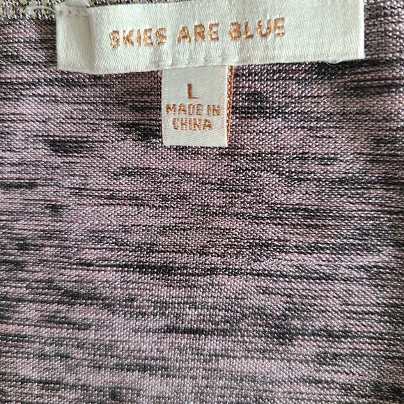 Skies Are Blue Babydoll Glitter Top Blouse Large Womens Gold Party Cocktail Club - Picture 8 of 10